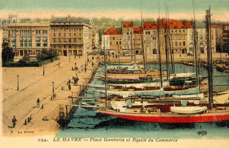 Le Havre, Plaza Gambetta, Bassin Du Commerce de French Photographer