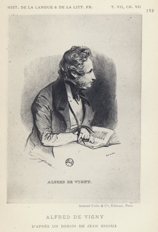 Alfred de Vigny (litografía) de French School