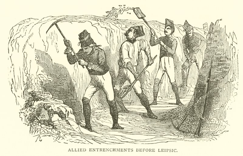 Atrincheramientos aliados antes de Leipzig de French School