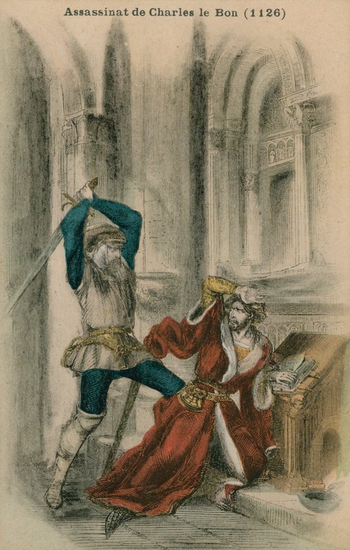 Asesinato de Carlos el Bueno, 1126 d.C. de French School