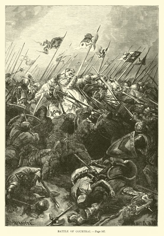 Batalla de Courtrai de French School
