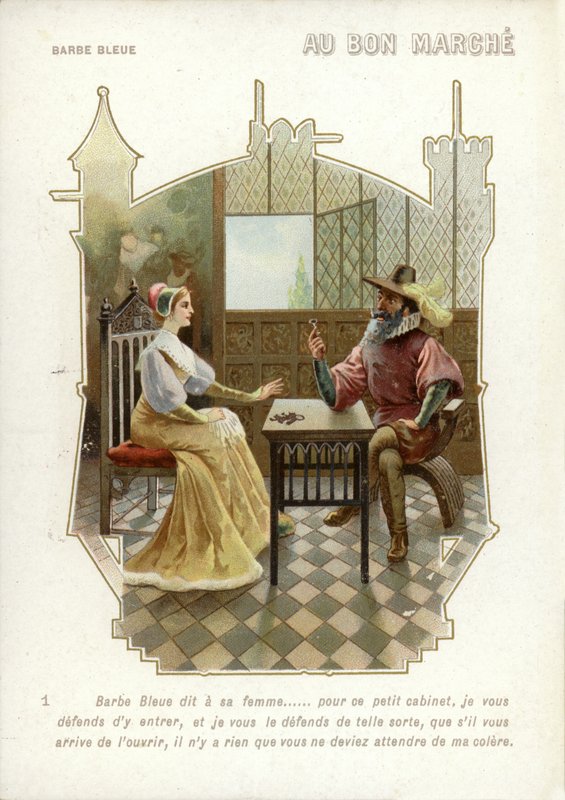 Barba Azul, sosteniendo llave de French School