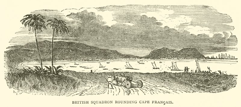 Escuadrón británico rodeando Cabo Francés de French School