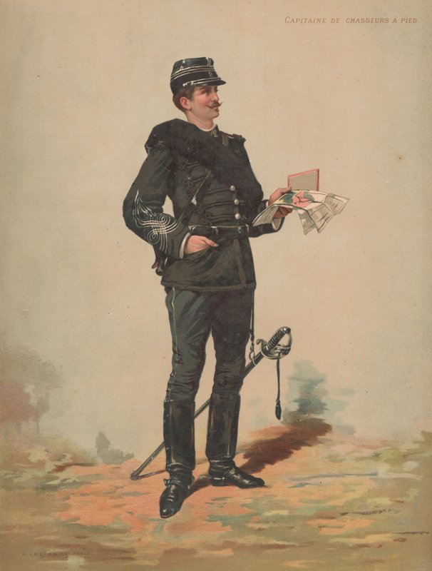 Capitán de Cazadores a Pie de French School