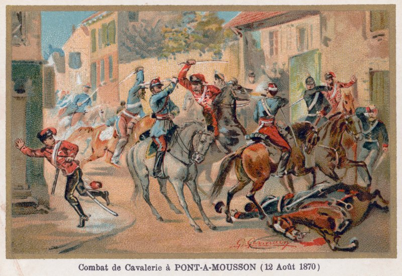 Combate de caballería en Pont-A-Mousson de French School