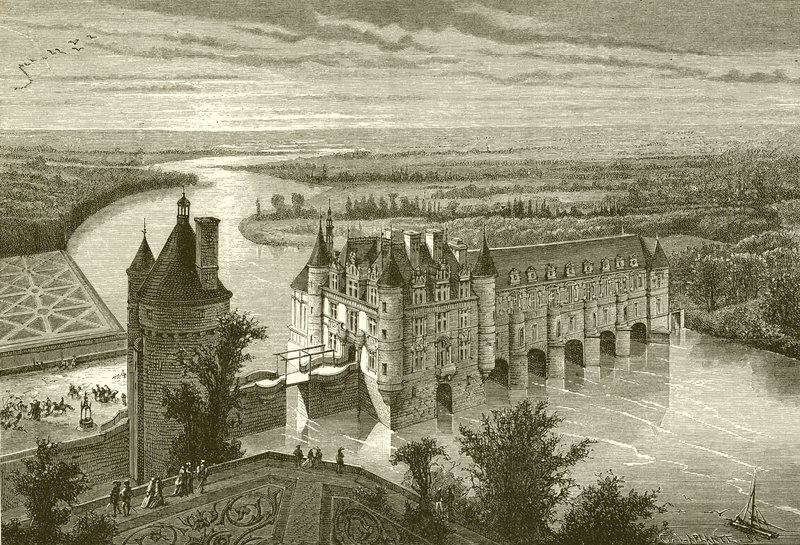 Castillo de Chenonceaux de French School