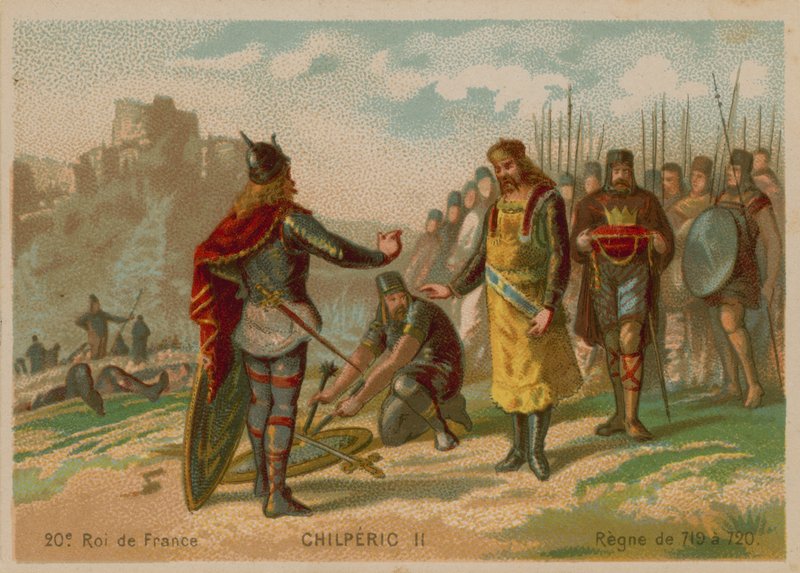 Chilperico II, Rey de Francia (c 672-721) de French School