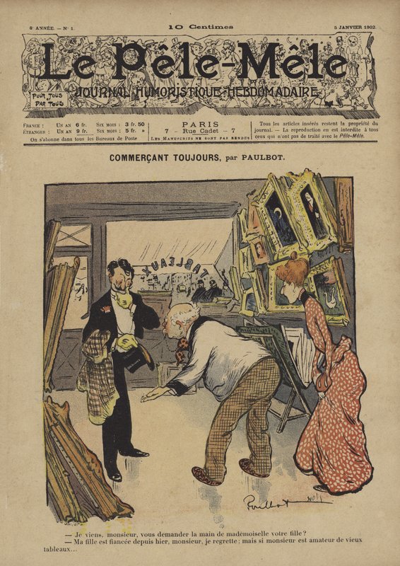 Commercant toujours. Ilustración para Le Pele-Mele de French School