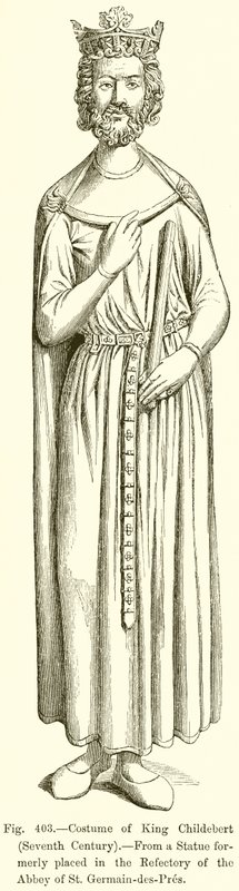 Traje del rey Childeberto de French School