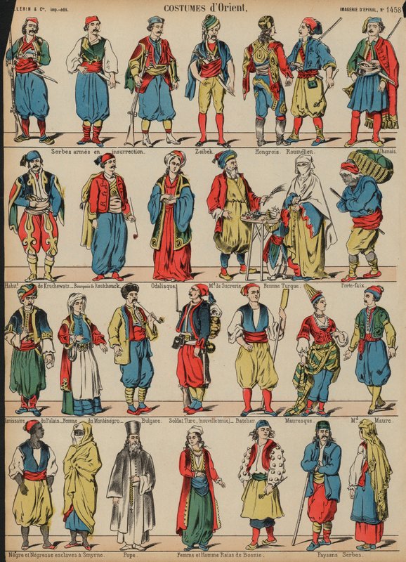Trajes de los Balcanes de French School