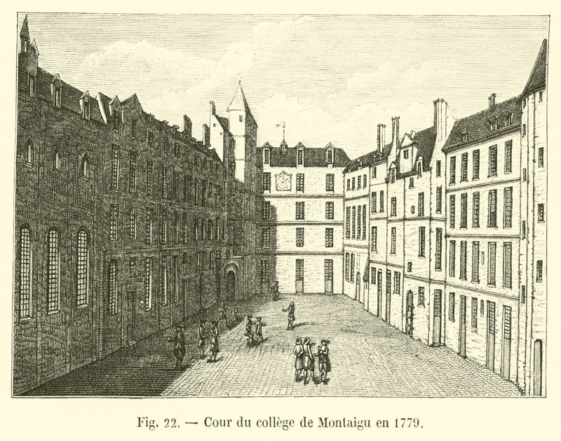 Patio del colegio de Montaigu en 1779 de French School