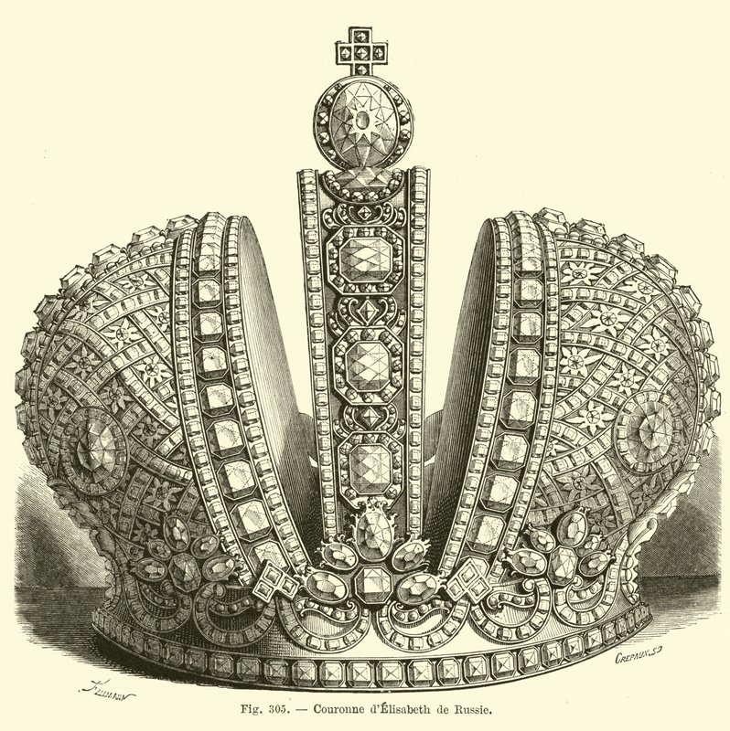 Corona de Isabel de Rusia de French School
