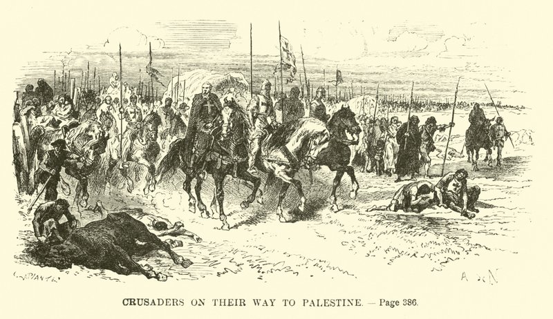 Cruzados en camino a Palestina de French School