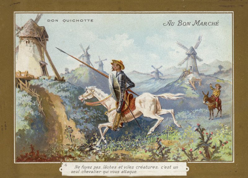 Don Quijote a caballo de French School