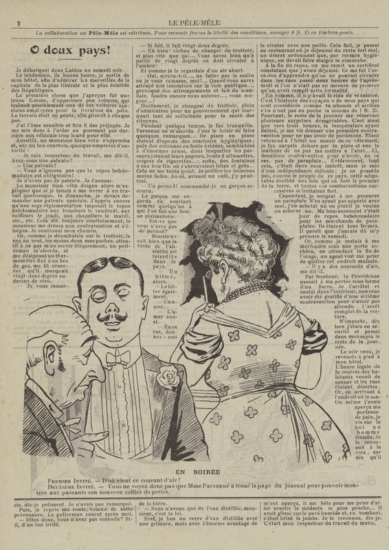 En soirée. Ilustración para Le Pele-Mele de French School