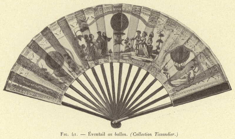 Abanico con globo, (Colección Tissandier) de French School
