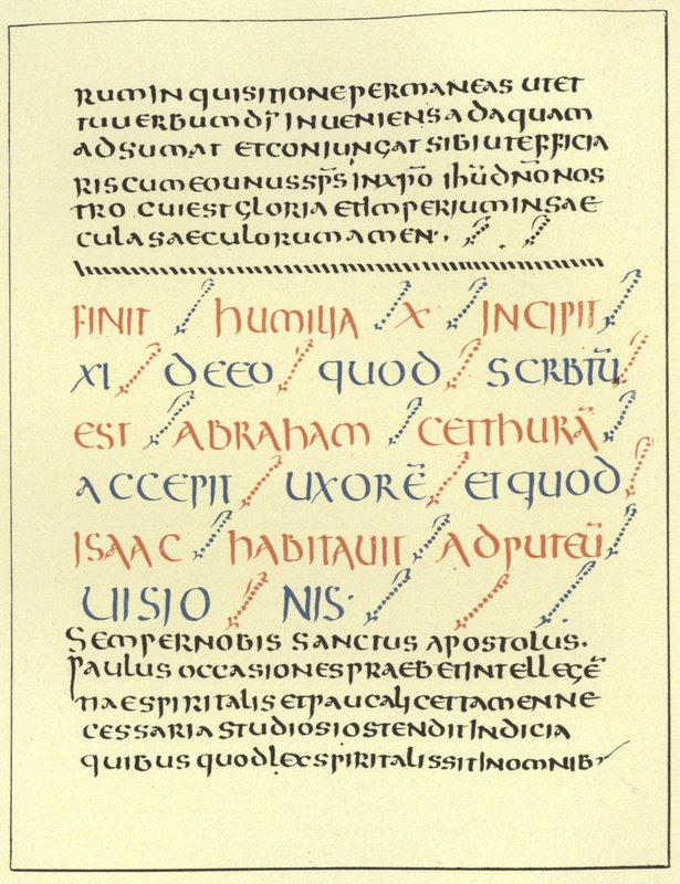 Ejemplo de escritura uncial de French School