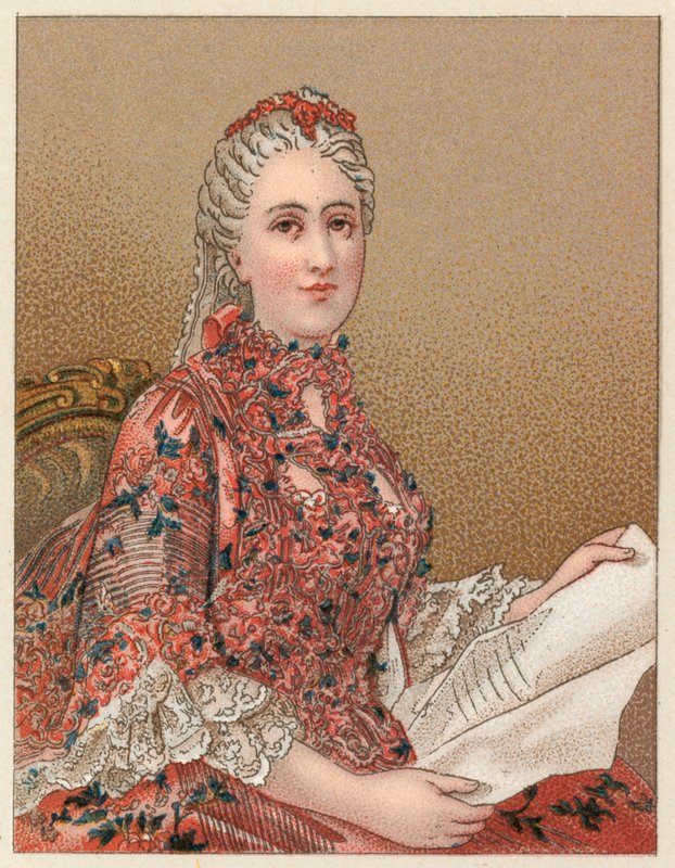 Traje del siglo XVIII en Francia de French School