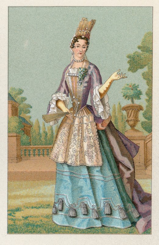 Traje del siglo XVII en Francia de French School