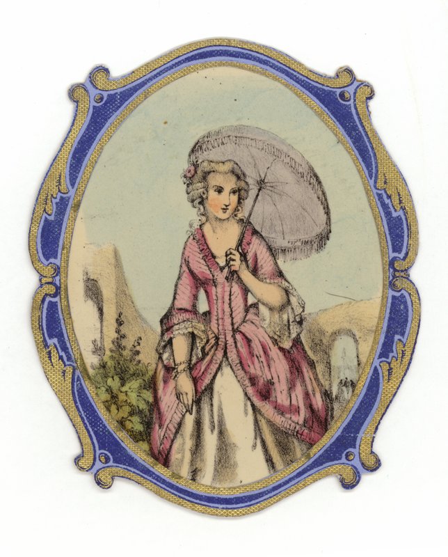 Dama Francesa con Parasol de French School