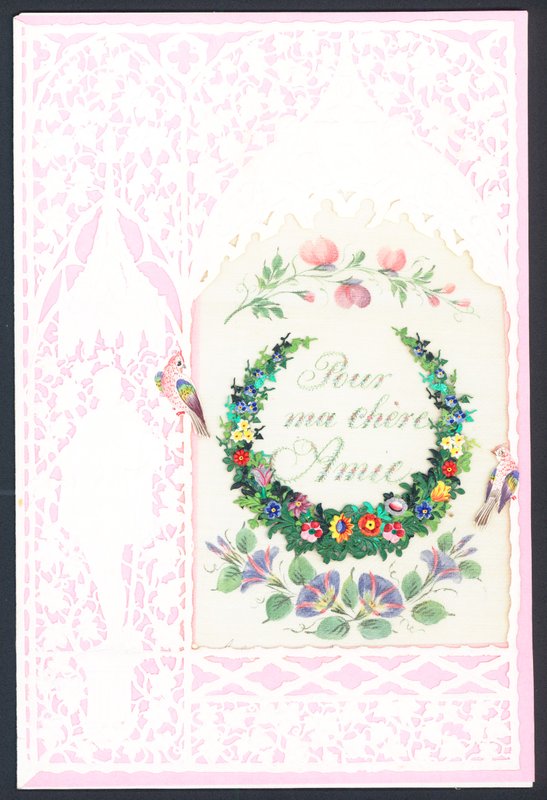 Tarjeta francesa del Día de San Valentín de French School