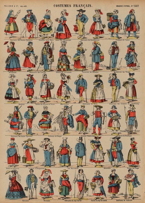 Trajes franceses de French School