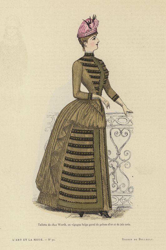 Placa de moda francesa, 1885-86 de French School