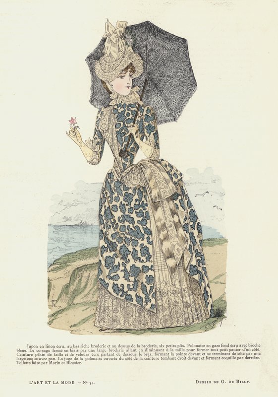 Placa de moda francesa, 1885-86 de French School