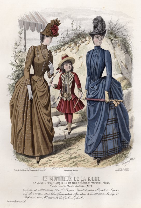 Placa de moda francesa, finales del siglo XIX de French School
