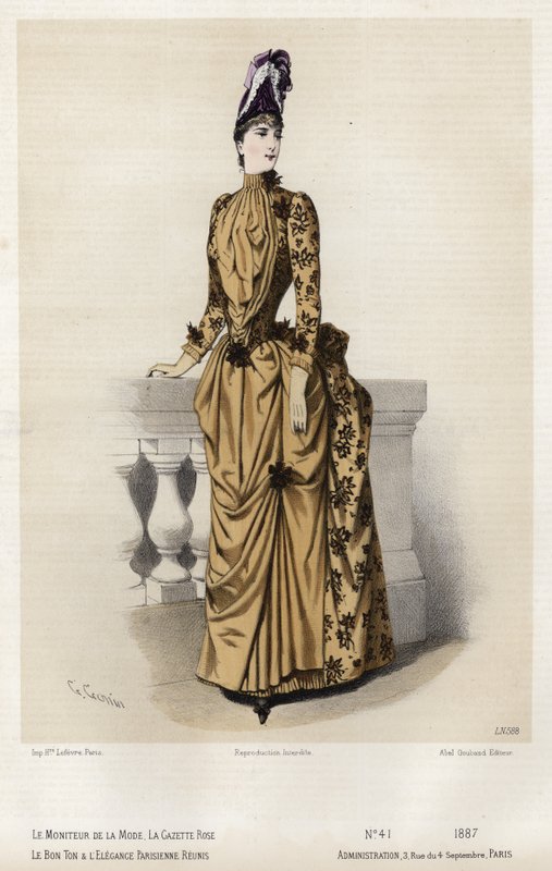 Placa de moda francesa, finales del siglo XIX de French School