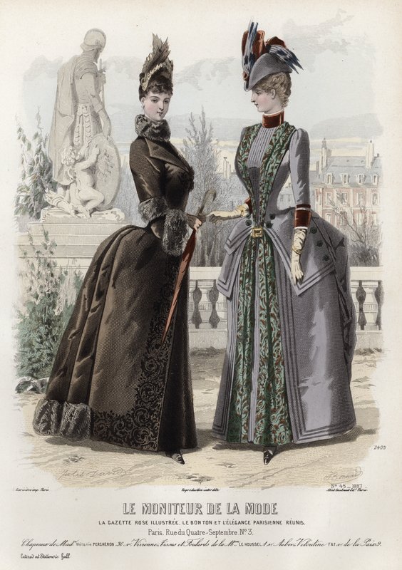 Placa de moda francesa, finales del siglo XIX de French School