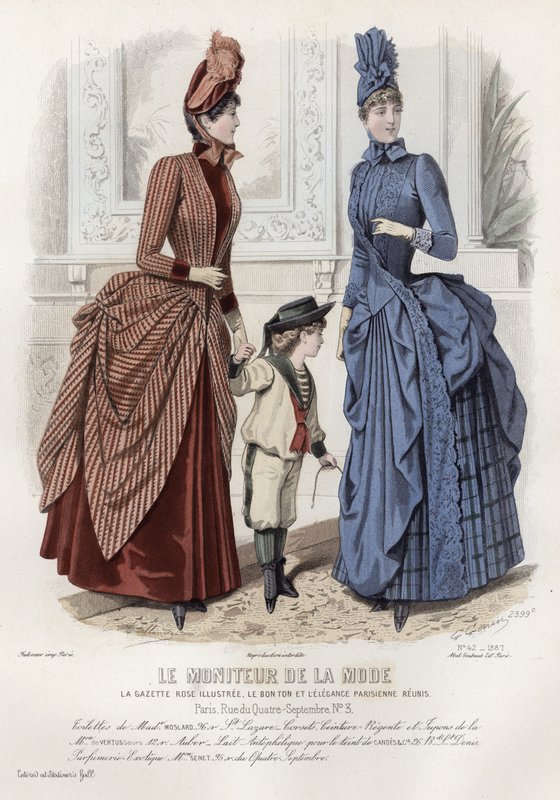 Placa de moda francesa, finales del siglo XIX de French School
