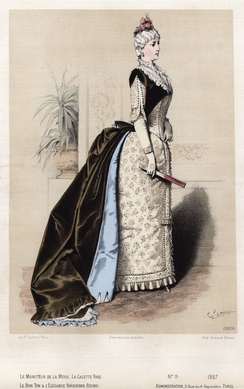 Placa de moda francesa, finales del siglo XIX de French School