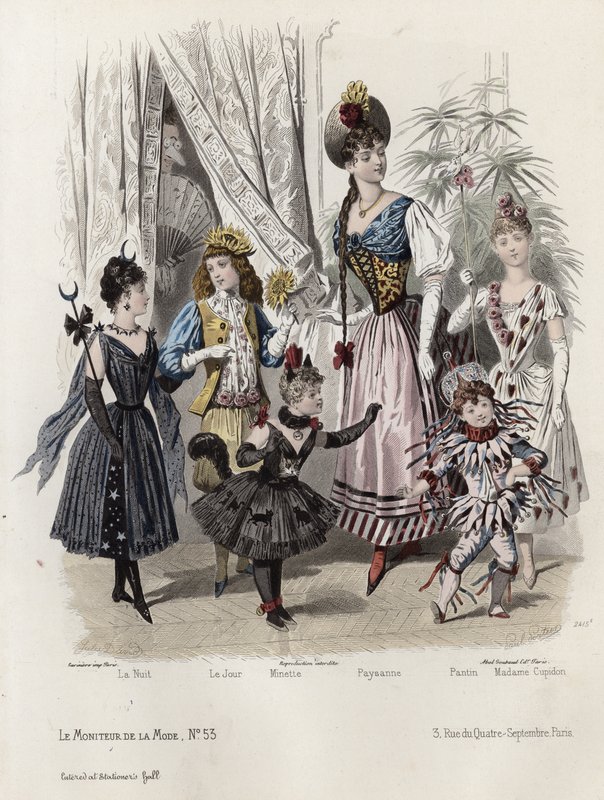 Placa de moda francesa, finales del siglo XIX de French School