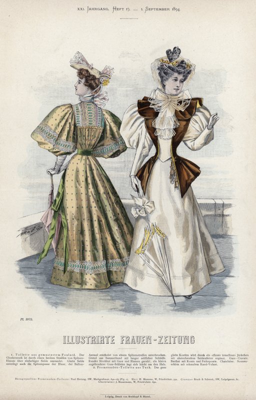 Placa de moda francesa, finales del siglo XIX de French School