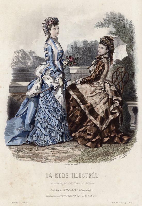 Placa de moda francesa, finales del siglo XIX de French School