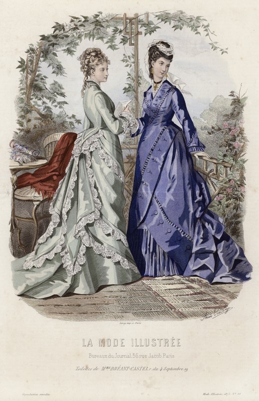 Placa de moda francesa, finales del siglo XIX de French School