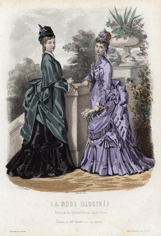 Placa de moda francesa, finales del siglo XIX de French School