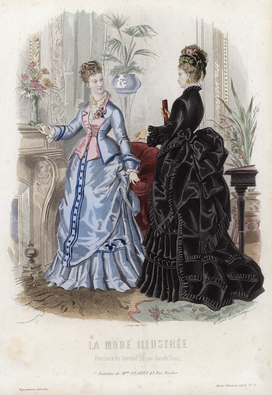 Placa de moda francesa, finales del siglo XIX de French School
