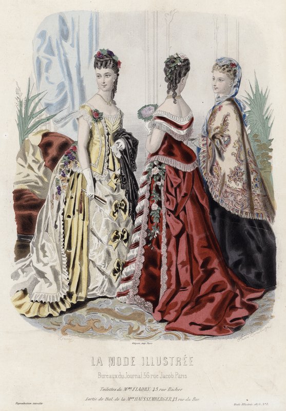 Placa de moda francesa, finales del siglo XIX de French School
