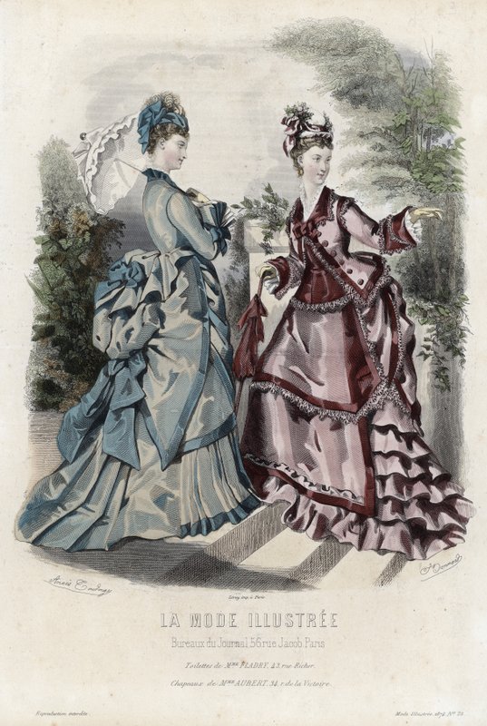 Placa de moda francesa, finales del siglo XIX de French School