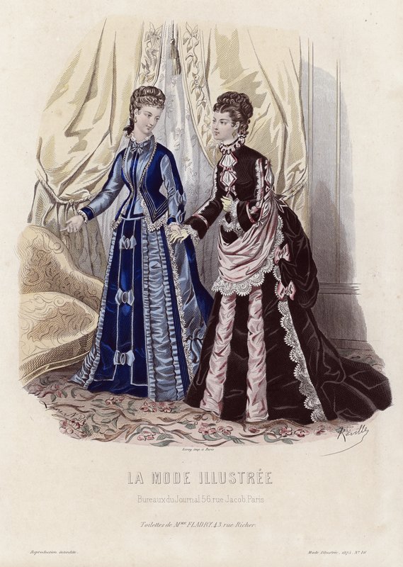 Placa de moda francesa, finales del siglo XIX de French School