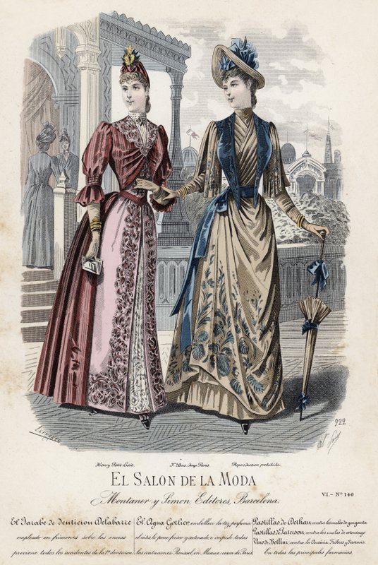 Placa de moda francesa, finales del siglo XIX de French School