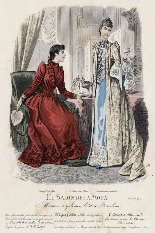 Placa de moda francesa, finales del siglo XIX de French School