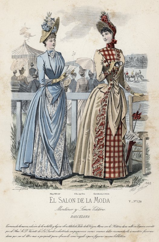 Placa de moda francesa, finales del siglo XIX de French School