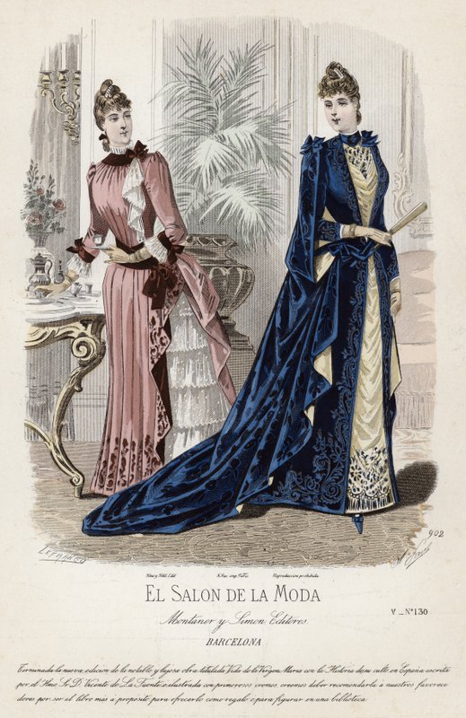Placa de moda francesa, finales del siglo XIX de French School