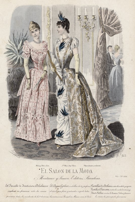 Placa de moda francesa, finales del siglo XIX de French School