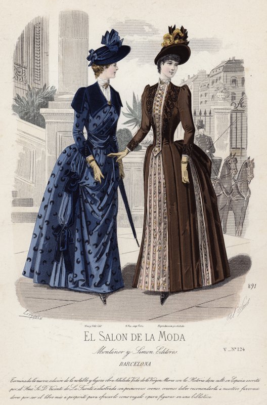 Placa de moda francesa, finales del siglo XIX de French School
