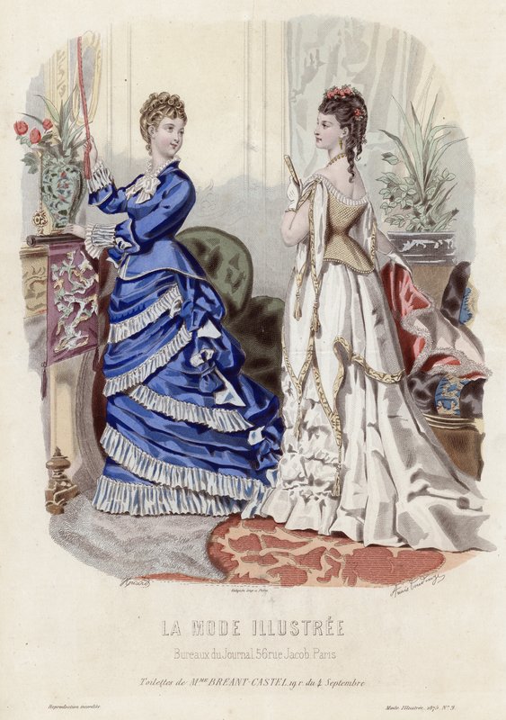 Placa de moda francesa, finales del siglo XIX de French School