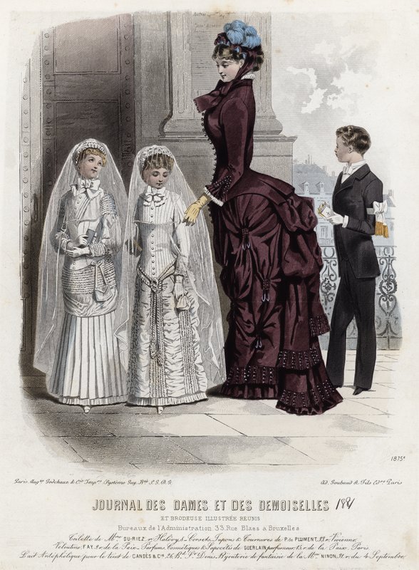 Placa de moda francesa, finales del siglo XIX de French School